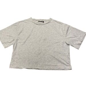 ASOS DESIGN Heather Gray Cropped T Shirt Short Sleeve Casual Top - S‎